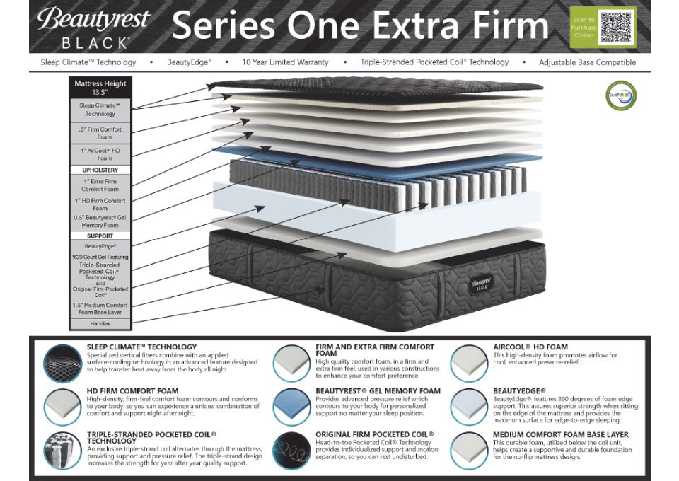 Beautyrest Black Series One Extra Firm Mattress HassleLess Mattress