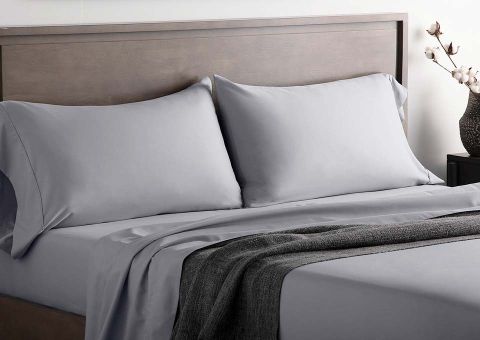 Brushed Microfiber Sheet Set in Ash at HassleLess Mattress