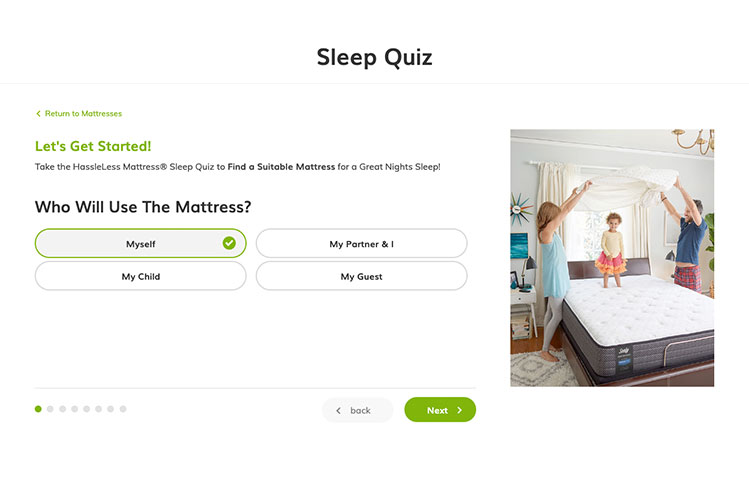 Take the HassleLess Mattress Sleep Quiz