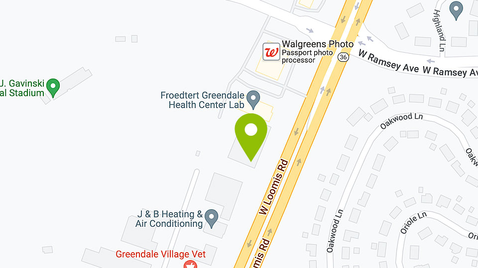 Greendale Location Map
